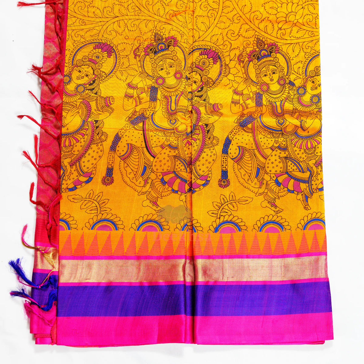 Kanchipuram Semi Silk - Kalamkari PrintKANSEMSLKALAM